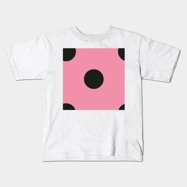 pink polka dots Kids T-Shirt by bangueran